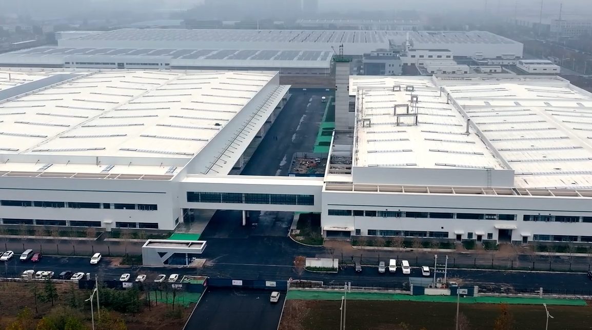 Vista aérea de la fábrica inteligente de tractores de alta potencia de Weichai Lovol